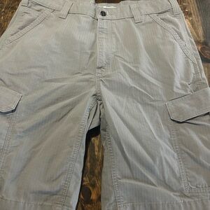 Carhartt Men's‎ Size 36 Gray Forge Relaxed Fit Ripstop  Cargo Work Shorts